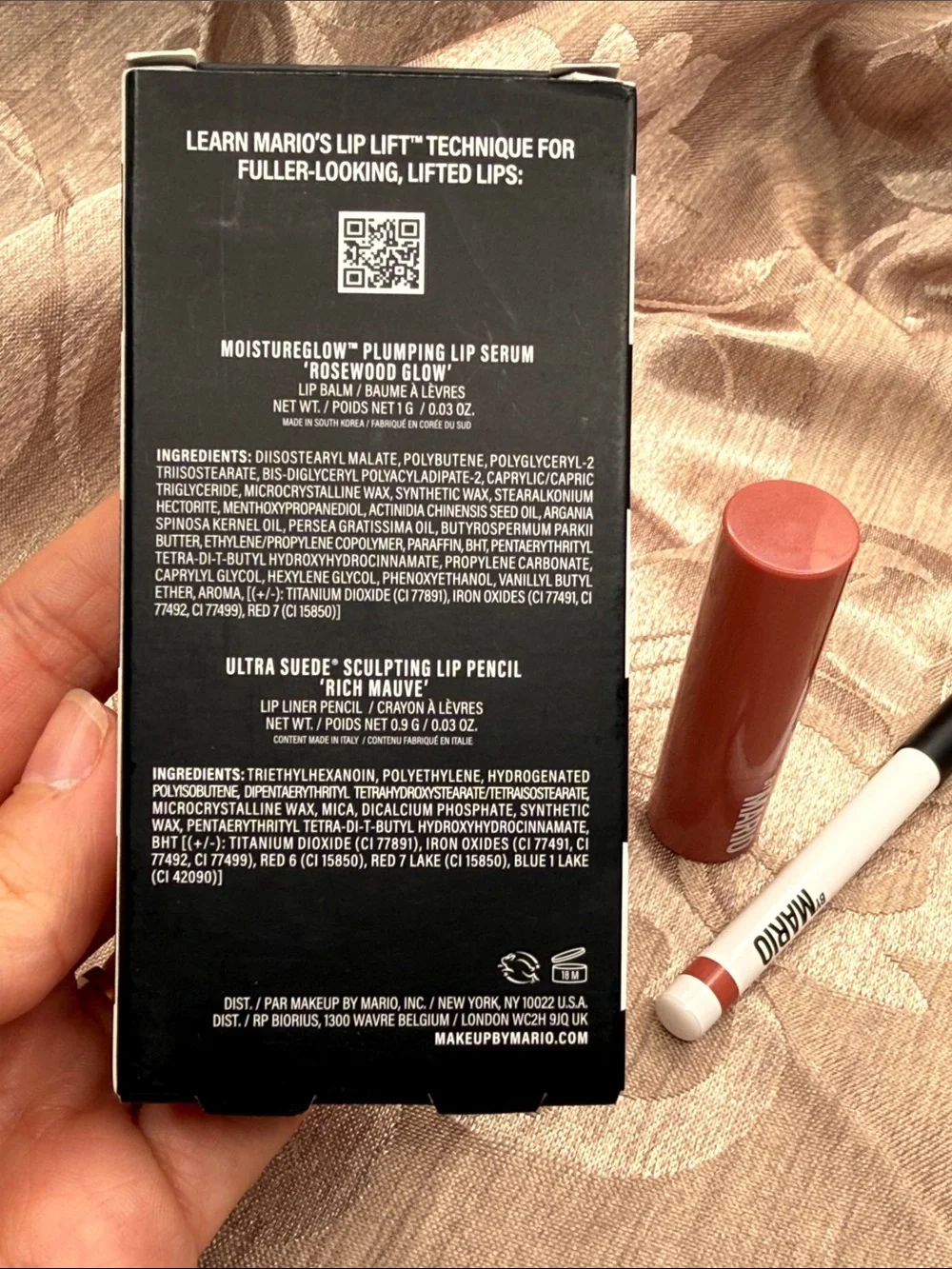 Makeup By Mario Lip Serum & Liner Set - Rosewood Glow & Rich Mauve